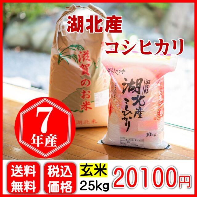 湖北産コシヒカリ〈玄米〉25㎏