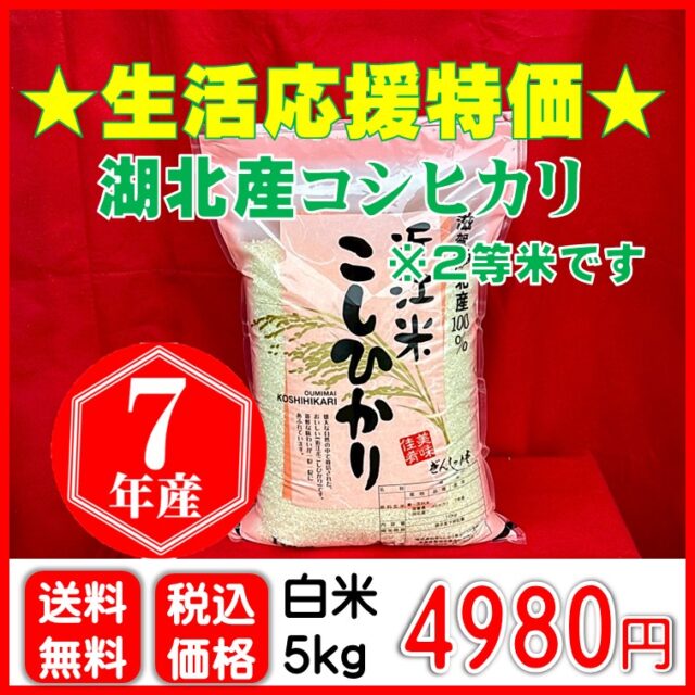 ★生活応援特価★湖北産コシヒカリ 5㎏